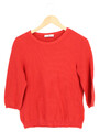 PETER HAHN Damen Pullover Rot 3/4 Arm Gr. 36 Baumwolle Klassisch Casual