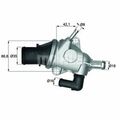 Thermostat, Kühlmittel BEHR MAHLE TI 125 88