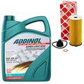 Motoröl Set 5W-40 Addinol 5 Liter + Ölfilter 47224 für BMW 2er Mini One Cooper