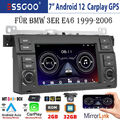 DAB+ 32G Android 12 Autoradio Carplay GPS Nav RDS Für BMW 3er E46 318 320 325 M3