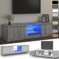 RGB LED TV Schrank  Lowboard Fernsehschrank Sideboard Ständer Möbel Fernsehtisch