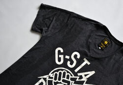 G-STAR GROVYD LONG V T S/S Men's T Shirt Herren T Shirt Gr. M Grau/ Grey