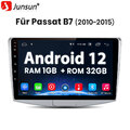 Für VW Passat B7 2010-2015 10" Android 12 Autoradio GPS Navi WiFi DAB SWC 1+32GB