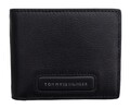 TOMMY HILFIGER - GELDBÖRSE MONOGRAM MINI CC WALLET RFID - LEDER - SCHWARZ - NEU