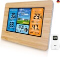 AOZBZ Wetterstation mit Außensensor, Wireless Funk Multifunktionale 