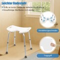 Duschhocker mit Hygieneausschnitt  Griffen höhenverstellbarer Badhocker 37–51cm