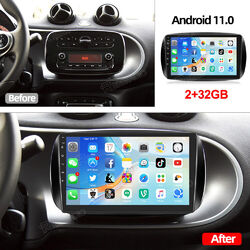2+32G Android13 Autoradio Für Mercedes Benz Smart Forfour Fortwo 453 BT GPS Navi