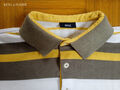 BRAX gestreiftes Polo Shirt, Polohemd mit Brusttasche, Gr. L