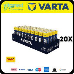 Varta Industrial Pro AA 4006 800 Stück I 20  x 40Stk I LR06 MN1500 Mignon 1,5V✅ Made in Germany ✅ Schneller Versand ✅ Top-Qualität ✅