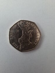 The Tale of Peter Rabbit Beatrix Potter 50p Münze 2017