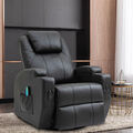 Massagesessel Fernsehsessel Relaxsessel mit Wärmefunktion 360°drehbar TV Sessel