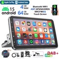 DAB+ Android 14 Autoradio Carplay 1 DIN GPS WIFI 360° Drehbar Bildschirm+Kamera