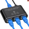 VEDINDUST LAN Switch 1 Auf 3 1000Mbps Netzwerk Splitter Aluminium Gigabit
