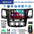 DAB+ Für Toyota Hilux 2005-14 Android 14 Autoradio GPS Navi FM RDS BT WIFI 2+64G