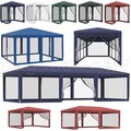 Partyzelt Gartenzelt 2x2m - 1x12m Pavillon Garten mi HDPE Mesh Seitenwänden Zelt