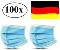 100x Maske Einweg 3-lagig Gesichtsmaske Atem Mund Nase Schutzmaske Mundschutz