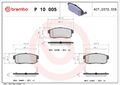 BREMBO P 10 005 Bremsbelagsatz, Scheibenbremse passend für NISSAN SUZUKI