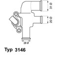 ORIGINAL® BorgWarner (Wahler) Thermostat, Kühlmittel für Smart FORTWO Coupe