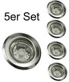 5x LED Einbaustrahler 55mm Lochmaß GU10 5W Einbauleuchte Set Deckenstrahler Spot