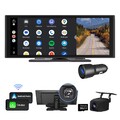 10.2"IPS Tragbares Autoradio Wireless Apple CarPlay Android Auto 4K DVR + Kamera
