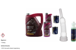 7L MANNOL Motoröl Energy Formula PD 5W-40 inkl. Additiv Auslaufschlauch