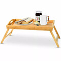Bambus Holz Bett Tablett mit klappbaren Beinen Frühstück Servieren Schoß Tablett Tisch Mate