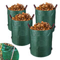 4X Gartensack für Laub 272L XXL Laubsack Strapazierfähig Grünschnitt Behälter