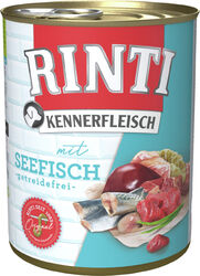 Sparpaket RINTI Kennerfleisch Seefisch 24x800g Dose Hundenassfutter