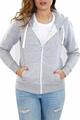 Damen Hoodies Sweatshirt schlicht Kapuzenpullover Mädchen Reißverschluss Oberteil Damen Jacke Übergröße