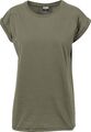 Urban Classics Ladies Extended Shoulder Tee Frauen T-Shirt oliv