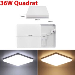 LED Deckenlampe Panel Deckenleuchte Wohn Schlafzimmer Küche Bad Flur Lampe IP44✔12W/16W/20W/28W/32W/36W/48W/60W/72W✔Warmweiß✔Kaltweiß