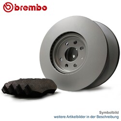 BREMBO Bremsscheiben Set + Beläge für PASSAT 1H1 VW GOLF 3A2 3 B3 B4 35I Van 1H5