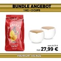 Bundle Gorilla Superbar Crema 1kg + 2x Nespresso Espresso Cups Weiß Porzellan