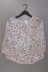 ⭐ Esprit Classic Bluse für Damen Gr. 36, S mit Blumenmuster 3/4 Ärmel creme ⭐