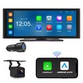 Kamera + Wireless CarPlay Android Auto 10,2" IPS Touchscreen P4 Autoradio 4K DVR