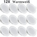 12X 6W LED Einbaustrahler Einbau Leuchten Deckenleuchte Ultraflach Badezimmer DE