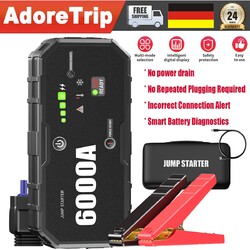 AdoreTrip 6000A Auto KFZ PKW Starthilfe Jump Starter Ladegerät Booster Powerbank