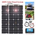 200W Watt Flexible Mono Solarpanel Solarmodul Photovoltaikanlage Home PV 2x100W