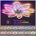 RGB-LED Musik Deckenleuchte mit Bluetooth Lautsprecher Wohnzimmerlampe Dimmbar