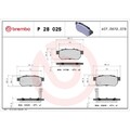 1x Bremsbelagsatz, Scheibenbremse BREMBO P 28 025 passend für HONDA ISUZU