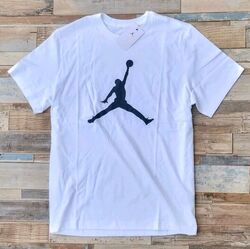 Air Jordan Grafik Jumpman T-Shirt Retro Baumwolle Crew weiß Oberteil Herren XXL Neu