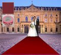 Event Hochzeits Dunkel Roter Teppich VIP 130x450 cm
