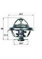 MAHLE ORIGINAL TX 20 80D Kühlwasserthermostat passend für MERCEDES-BENZ UNIMOG