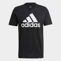 T-Shirt Adidas Essentials großes Logo Herren - 100 % Baumwolle - schwarz - klein