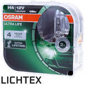 H4 OSRAM UltraLife - 3x längere Lebensdauer - Scheinwerfer Lampe DUO-Box NEW