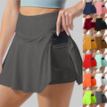 Damen Yoga Sportshorts Kurze Hose Fitness Hosenrock Minirock A-Linie Jogginghose