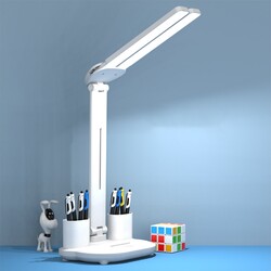 7W LED Schreibtischlampe Tischlampe Dimmbar Leselampe Stifthalter Büroleuchte