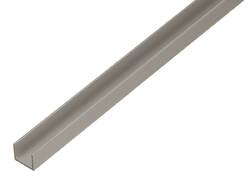 Alberts U-Profil, Silberfarbig eloxiert, Aluminium, U-Schiene, Alu Winkelprofil