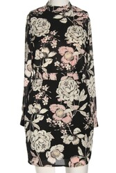 ASOS Blusenkleid Damen Kleid Gr. DE 34 schwarz-pink-wollweiß Casual-Look
