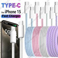 60W 1m / 2m USB-C auf USB-C Schnellladekabel Typ C für iPhone 15 Samsung MacBook